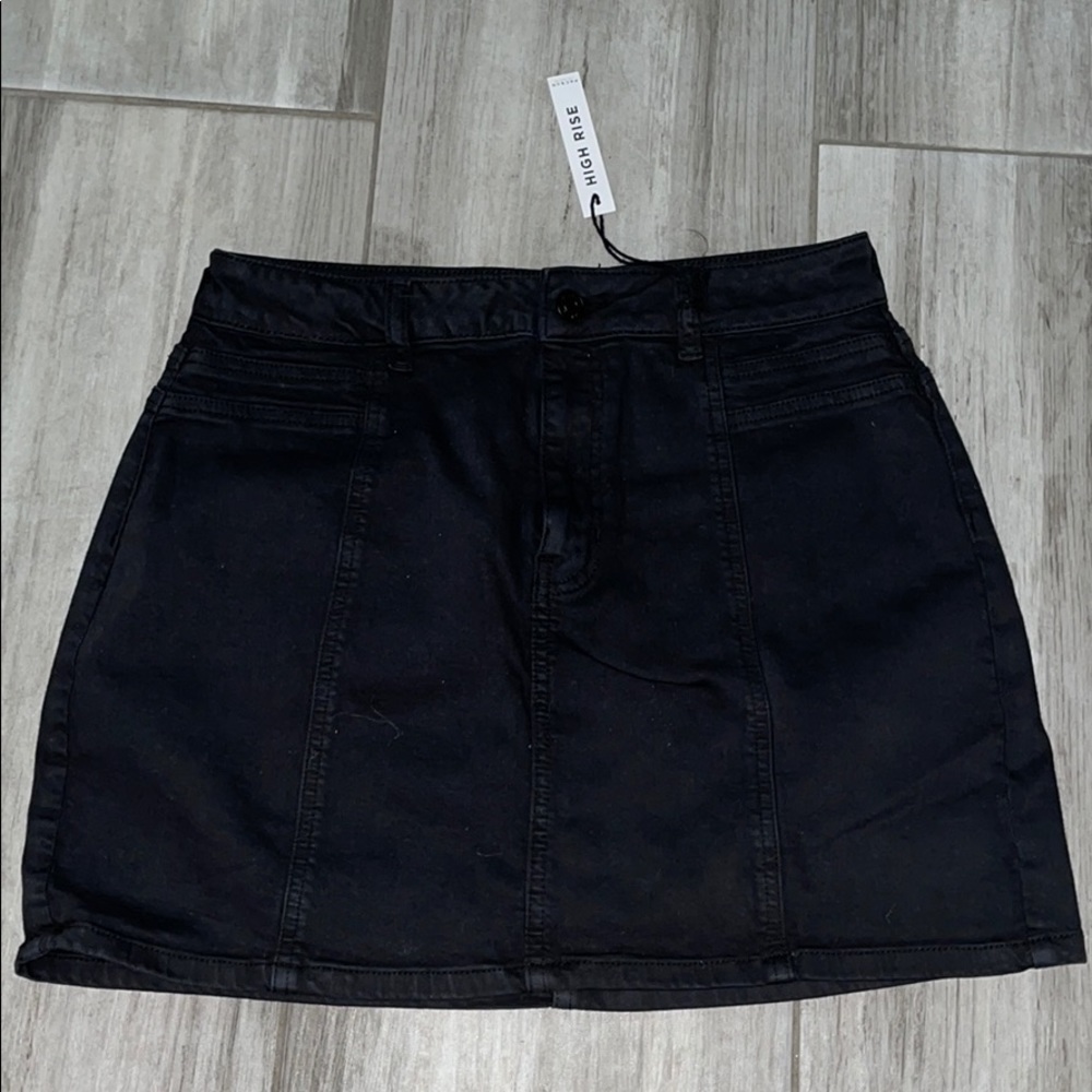 Black jean skirt High Rise